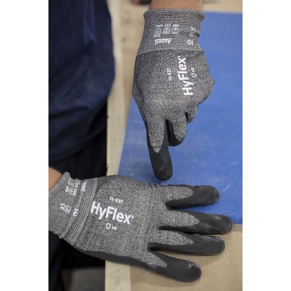 Cut Resistant Coated Gloves, A2 Cut Level, Nitrile, S, 1 PR