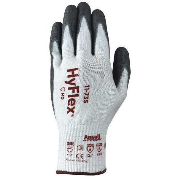 Cut Resistant Coated Gloves, A4 Cut Level, Polyurethane, 7, 1 PR