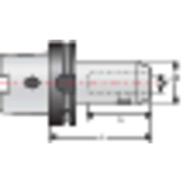 End Mill Holder, HSK100A, 1.500in Bore Dia