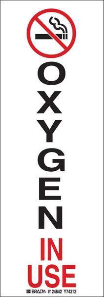 Notice Sign, 10 in H, 3 1/2 in W, Plastic, Rectangle, English, 124641