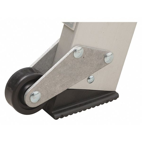 2 Steps, Aluminum Step Stool, 300 lb. Load Capacity, Silver