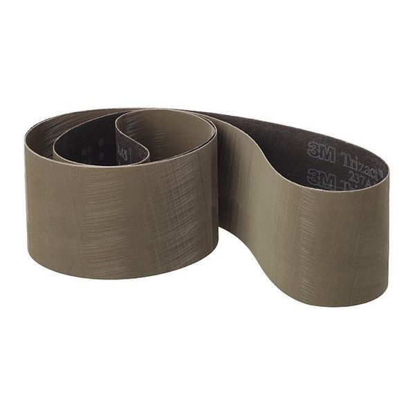 Sanding Belt, Coated, 2 in W, 48 in L, 80 Grit, Fine, Aluminum Oxide, Gray