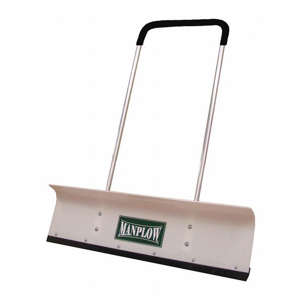 Snow Shovel, 48 in Aluminum U Handle Handle, HDPE Blade Material, 42 in Blade Width