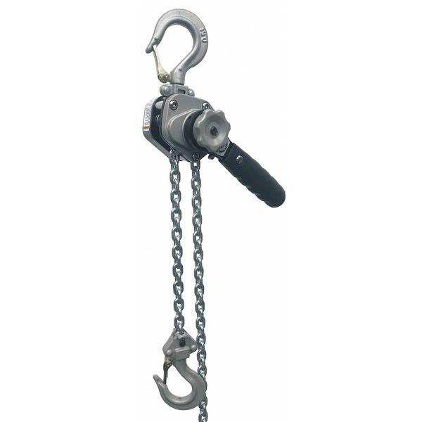 Lever Chain Hoist, 1,100 lb Load Capacity, 10 ft Hoist Lift, 29/32 in Hook Opening