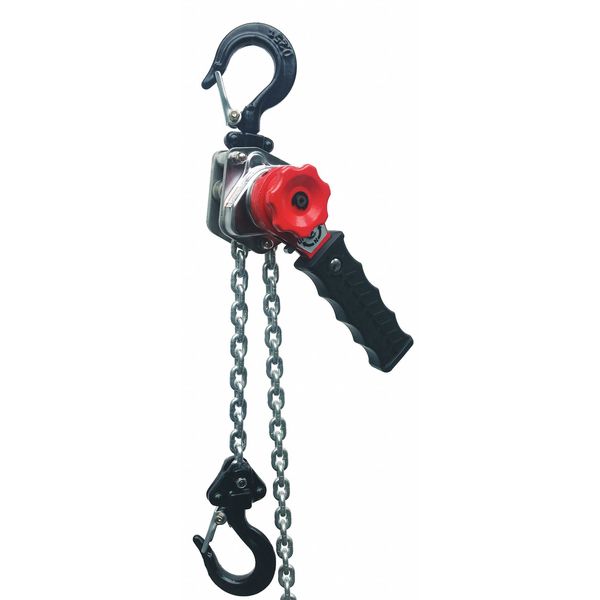Lever Chain Hoist, 550 lb Load Capacity, 10 ft Hoist Lift, 13/16 in Hook Opening