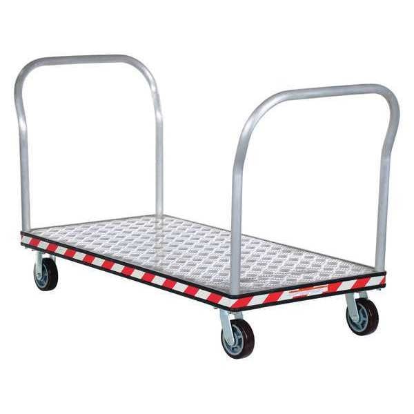 Aluminum Treadplate Platform Truck Dual Handle 30 x 60