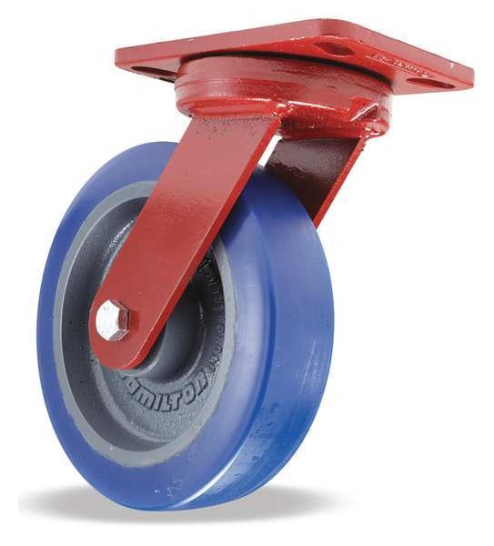 Plate Caster, Kingpinless Swivel, Ply, 8 in, 1200 lb, A