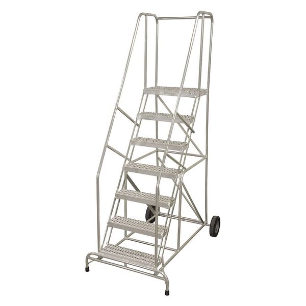 90 in H Aluminum Wheelbarrow Ladder, 6 Steps