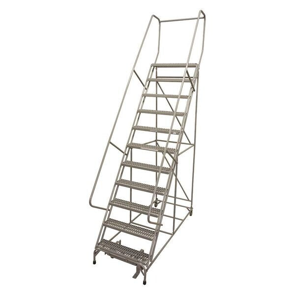 162 in H Steel Rolling Ladder, 12 Steps