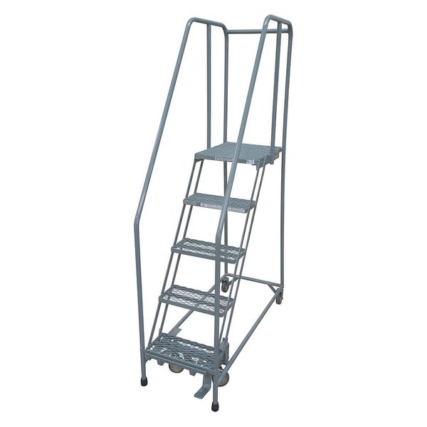 80 in H Steel Rolling Ladder, 5 Steps