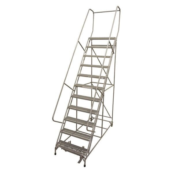 162 in H Steel Rolling Ladder, 12 Steps