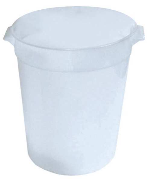 Round Storage Container, White, 18qt.