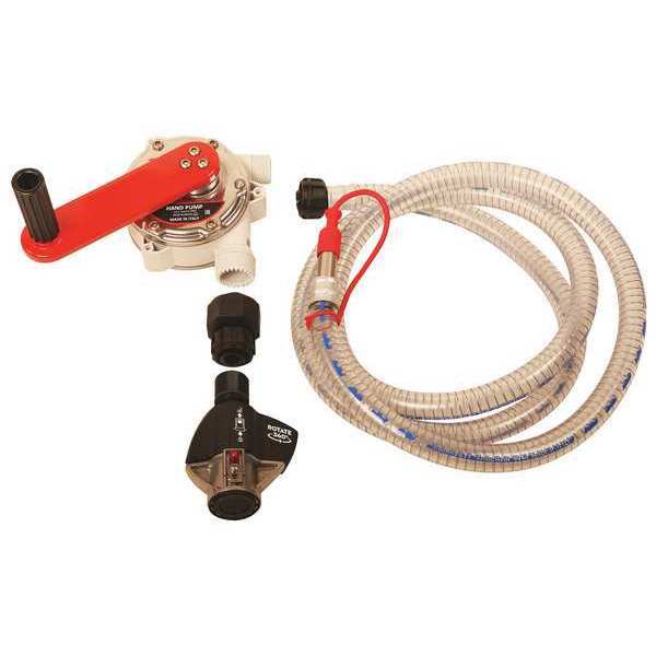 Hand Drum Pump, Rotary, SS Adptr, 3/4in Dia