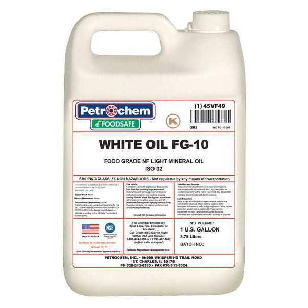 Mineral Hydraulic Oil, Food Grade, ISO 10, 1 Gal.
