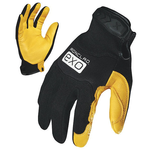 Mechanics Gloves, 2XL, Black, Single Layer, Spandex, Neoprene