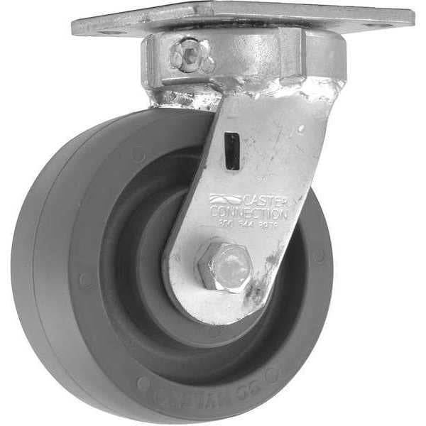Swivel Plate Caster, Nylon, 5 in., 1250 lb.