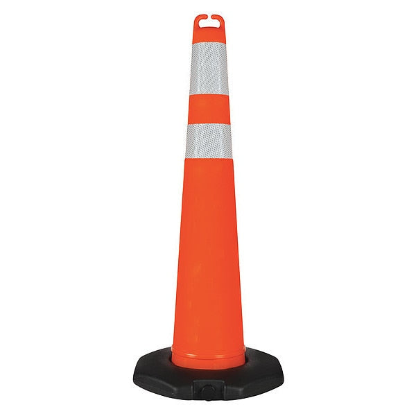 Traffic Cone, Orange, with Reflective Tape