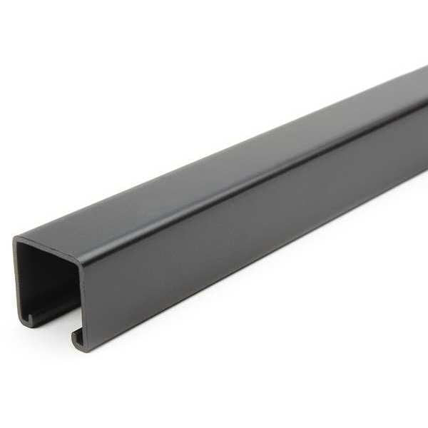 Strut Chan, 4 ft.L, Solid, Blk Paintd Steel