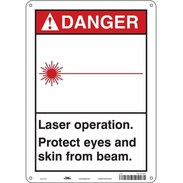 Safety Sign, 14 in Height, 10 in Width, Aluminum, Vertical Rectangle, English, 451T06