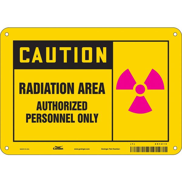 Safety Sign, 7 in Height, 10 in Width, Aluminum, Vertical Rectangle, English, 451Z15