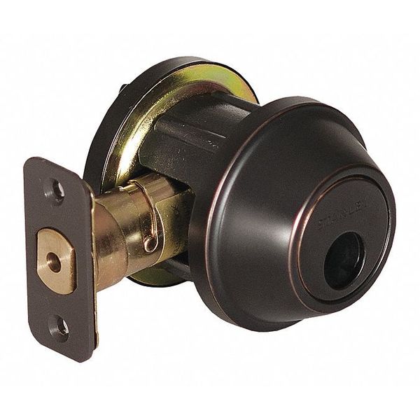 Deadbolt Locks, 2 Grade, Cylindrical, Zinc