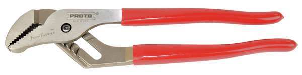 12 in Straight Jaw Tongue and Groove Plier Serrated, Plastic Grip