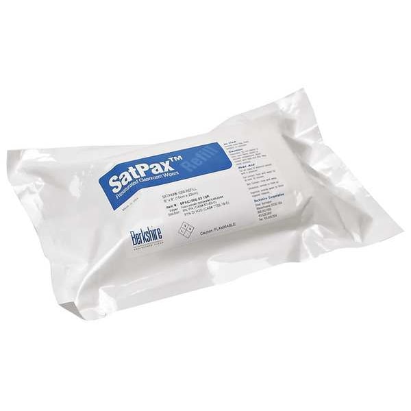 Cleanroom Prewet Wipes, White, Soft Pack, 45% Polyester, 55% Cellulose, Cleanroom, 9 in x 6 in