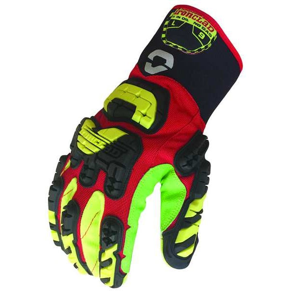 Impact Gloves, S Size, Gauntlet, Red, PR