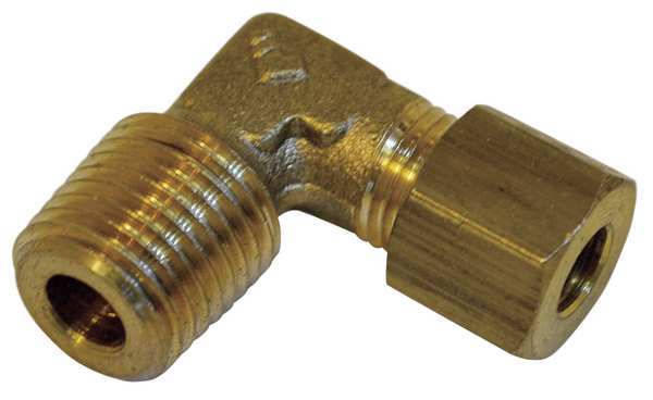 10mm Compression x Male BSPT Brass 90 Degree Elbow 10PK