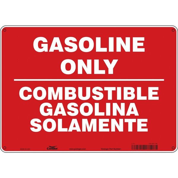 Safety Sign, 10 in H, 14 in W, Horizontal Rectangle, English, Spanish, 469F18