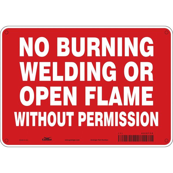 SAFETY SIGN FIRE AND EMERGENCY, 7 in Height, 10 in Width, Aluminum, Vertical Rectangle, English
