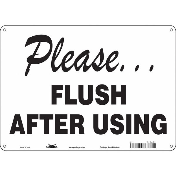 Safety Sign, 10 in Height, 14 in Width, Aluminum, Horizontal Rectangle, English, 469A98