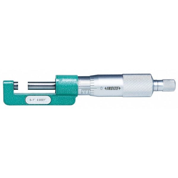 Hub Micrometer, Flat Anvil, Mechanical, 0 to 1