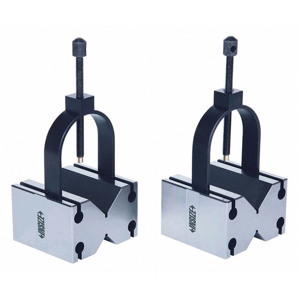 V-Block Set, V Block Shape, Steel, Length (In.): 1 13/16 in