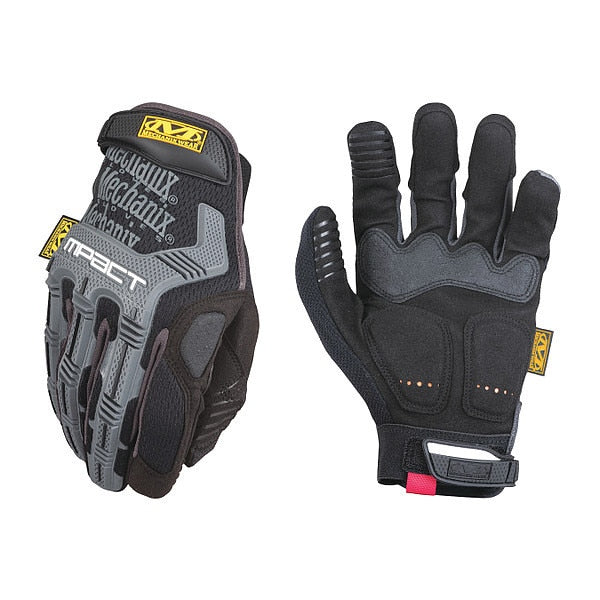 Mechanics Impact Gloves, XL, Black, Synthetic Leather, Trekdry(R)