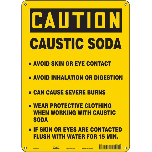 Safety Sign, 14 in Height, 10 in Width, Aluminum, Vertical Rectangle, English, 464X46