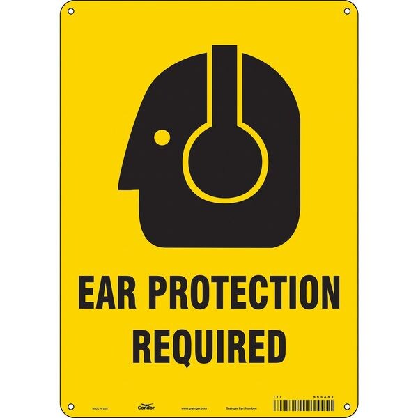 Safety Sign, 14 in Height, 10 in Width, Aluminum, Vertical Rectangle, English, 465X42