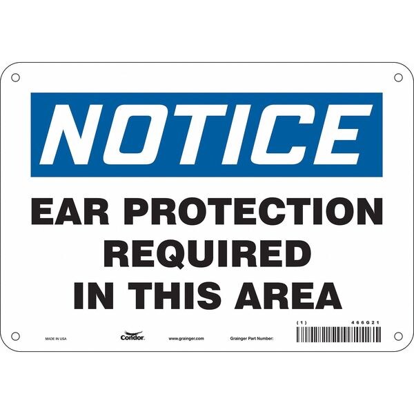 Safety Sign, 7 in Height, 10 in Width, Aluminum, Vertical Rectangle, English, 466G21