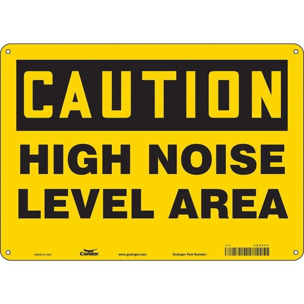 Safety Sign, 10 in Height, 14 in Width, Aluminum, Horizontal Rectangle, English, 466A33
