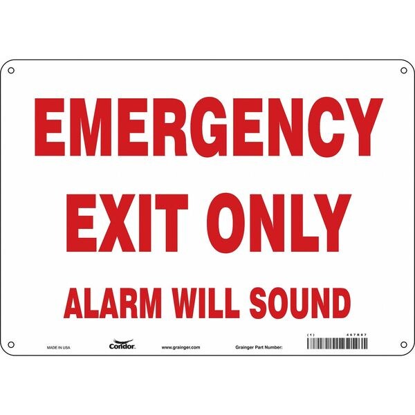 Safety Sign, 10 in x 14 in, Polyethylene