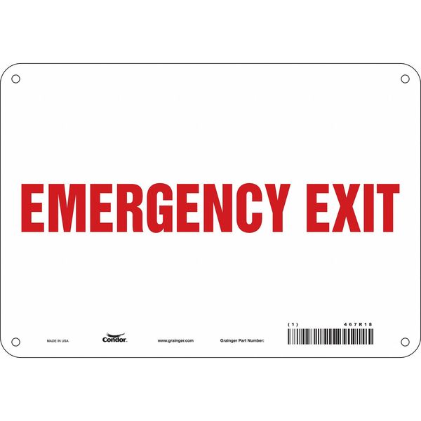 Safety Sign, 7 in x 10 in, Aluminum