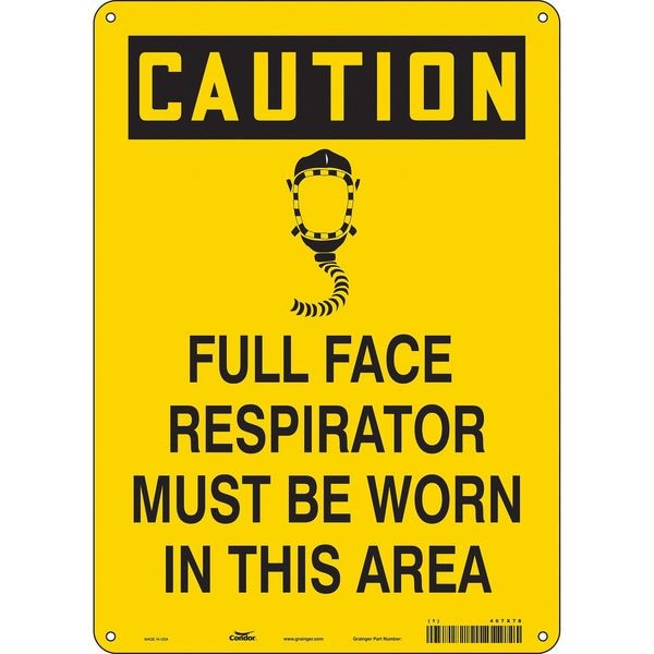 Safety Sign, 14 in Height, 10 in Width, Aluminum, Vertical Rectangle, English, 467X78
