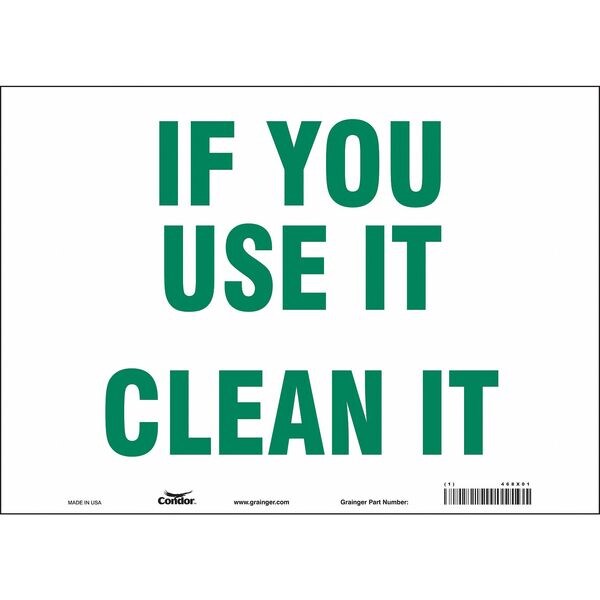 Safety Sign, 10 in Height, 14 in Width, Aluminum, Horizontal Rectangle, English, 468X01