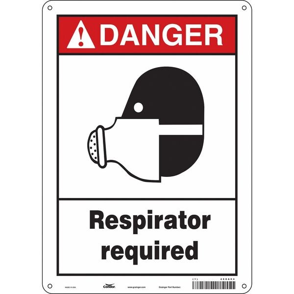 Safety Sign, 14 in Height, 10 in Width, Polyethylene, Vertical Rectangle, English, 468A04