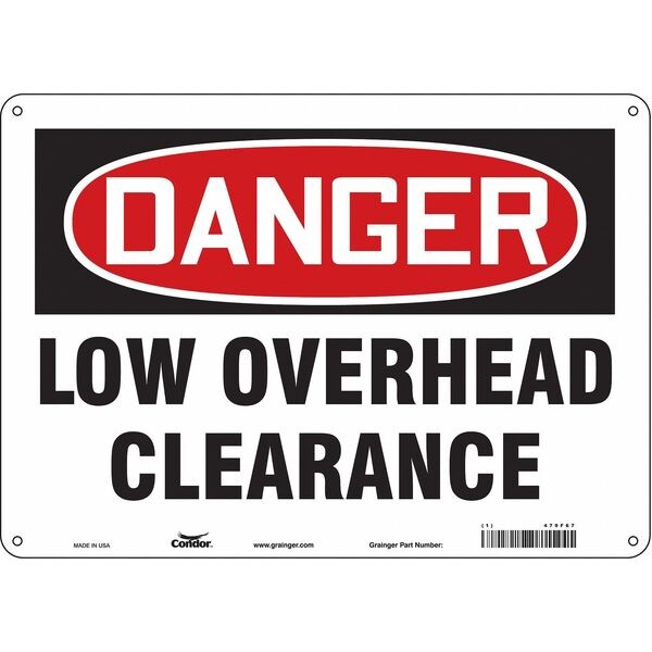 Safety Sign, 10 in Height, 14 in Width, Aluminum, Horizontal Rectangle, English, 479F67