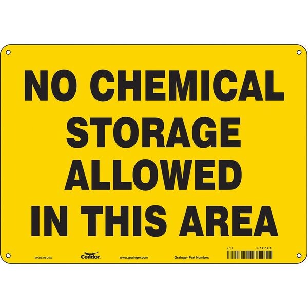 Safety Sign, 10 in Height, 14 in Width, Aluminum, Horizontal Rectangle, English, 470F05