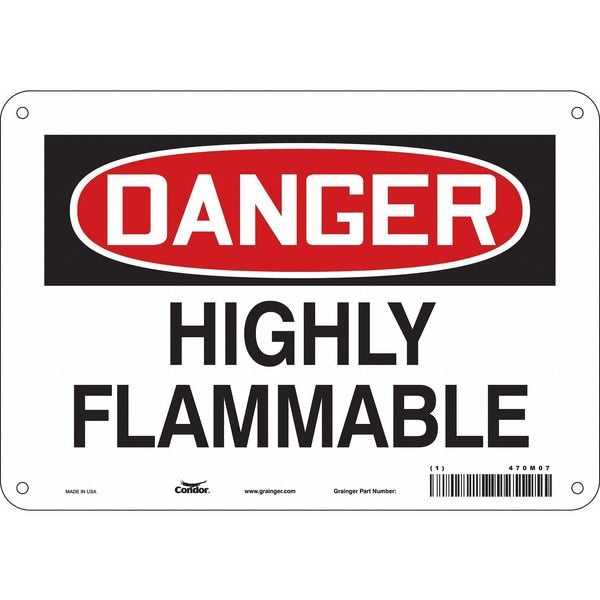Safety Sign, 7 in Height, 10 in Width, Aluminum, Vertical Rectangle, English, 470M07