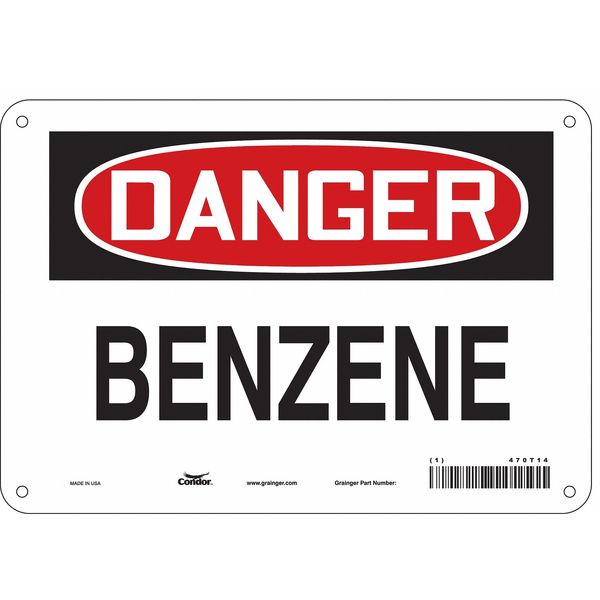 Safety Sign, 7 in Height, 10 in Width, Aluminum, Vertical Rectangle, English, 470T14