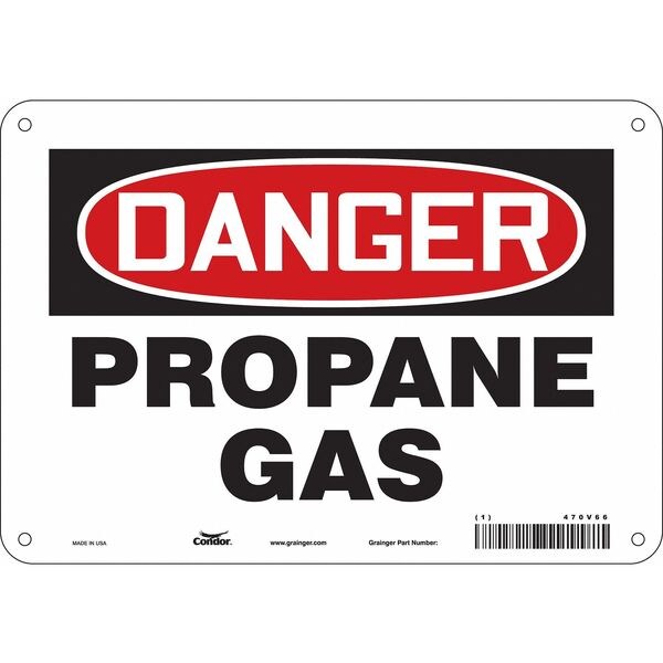 Safety Sign, 7 in Height, 10 in Width, Aluminum, Vertical Rectangle, English, 470V66