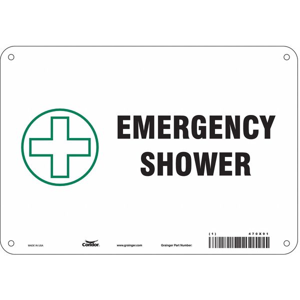 Safety Sign, 7 in Height, 10 in Width, Aluminum, Vertical Rectangle, English, 470X91